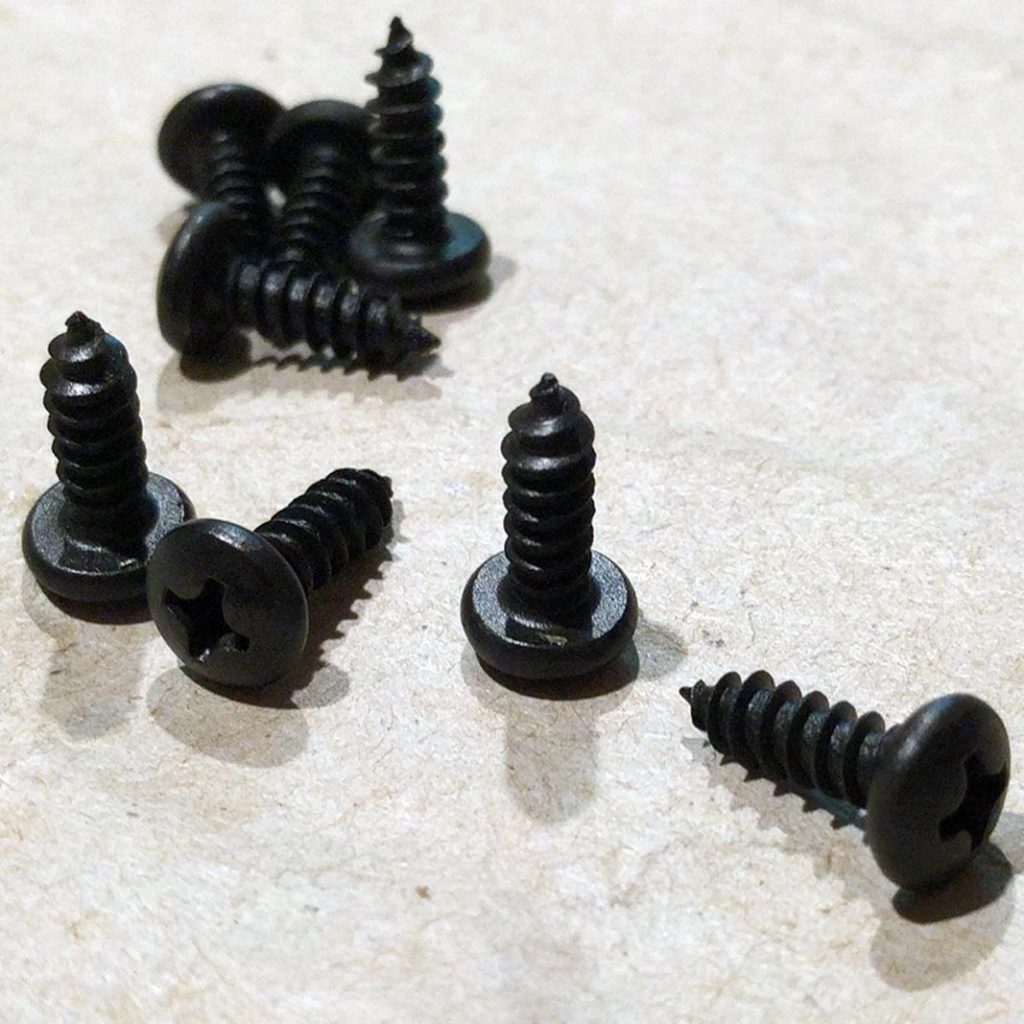 Metal Screws Pan Head Phillips 8 x 1/2" Black Self Piercing Self Tapping RCG Designs