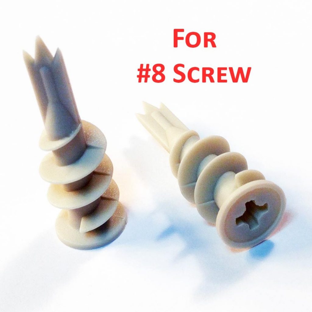 Nylon Self Drilling Hollow Wall Anchors for 8 screw RCG Designs Stuff for the DIY Guy.