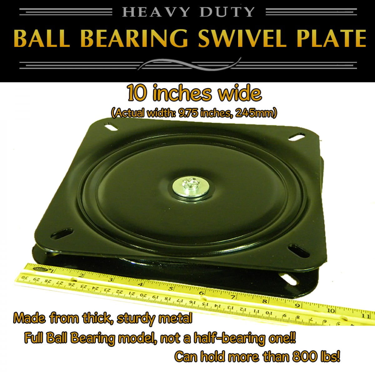 95mm Full Ball Bearing Swivel Plate Heavy Dust Metal Turntable CB 4inch 