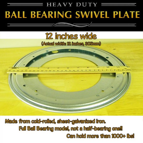 12" lazy susan swivel plate large thin profile