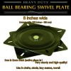 8" thick metal swivel plate full ball bearing turntable