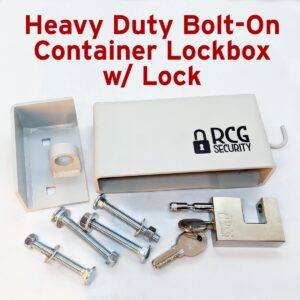 Container lockbox with lock