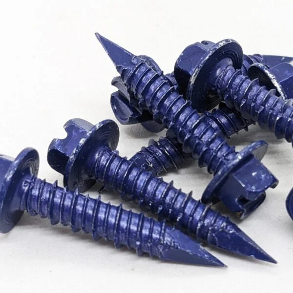 blue concrete masonry screw