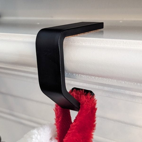 stocking hook for shelf mantel
