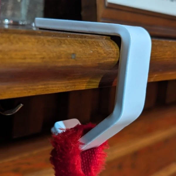 white stocking hook