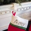 white stocking hanger