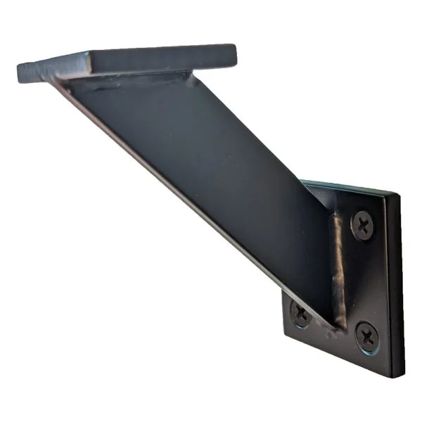 black metal stair railing bracket