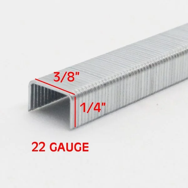 22 gauge 3/8 x 1/4" galvanized staples