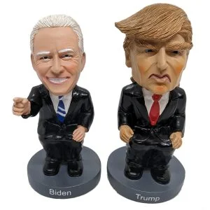 Biden Trump satire pooper figures