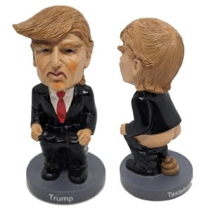 Trump figurine pooper satire