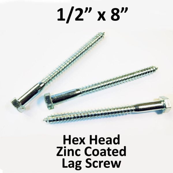 thumbnail image 2 of 700-Pack 3/8" X 2" Hex Head Lag Bolts – Zinc-Plated Wood Screws – Lexar Industrial – Bulk Hardware 2 of 5