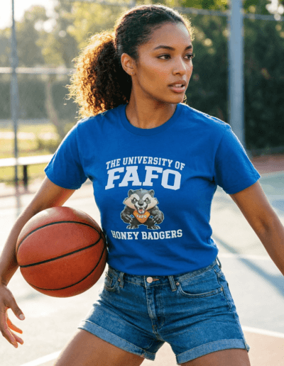 FAFO University Honey Badgers parody funny shirt