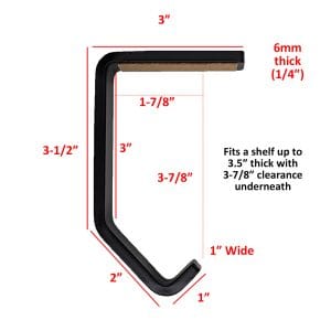 Stocking Hanger for Thick Shelves