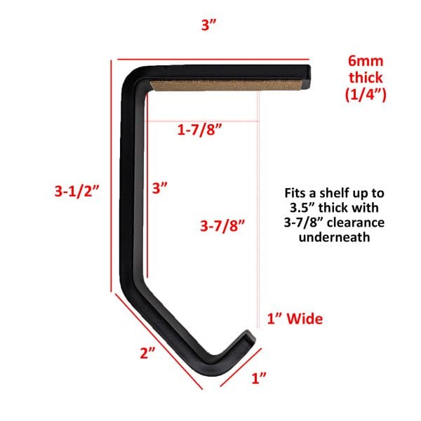 Stocking Hanger for Thick Shelves