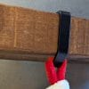 Black Stocking Hanger for Thick Shelves