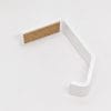 White Stocking Hanger for Thick Shelves