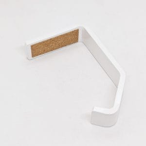 White Stocking Hanger for Thick Shelves