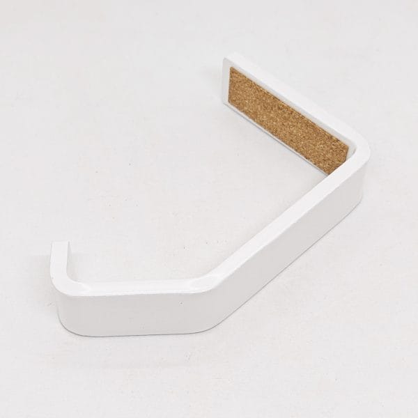 White Stocking Hanger for Thick Shelves