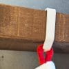 White Stocking Hanger for Thick Shelves