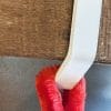 White Stocking Hanger for Thick Shelves